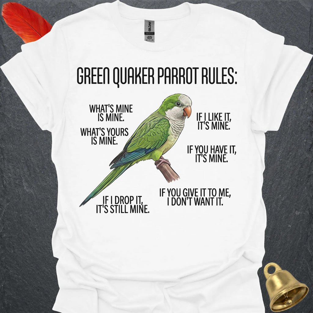 Green Quaker Parrot Rules T-Shirt