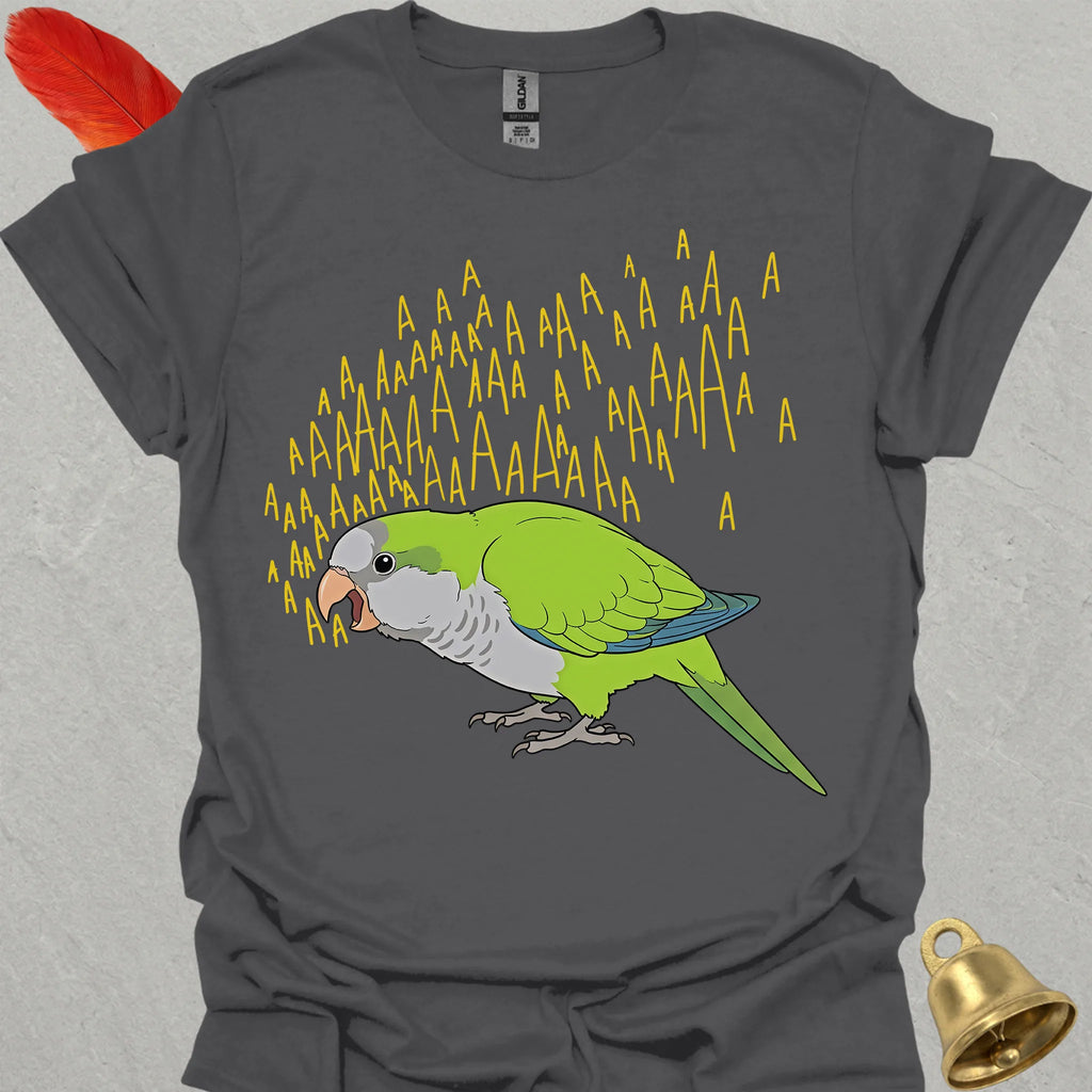 Green Quaker Parrot Scream T-Shirt