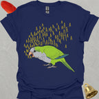 Green Quaker Parrot Scream T-Shirt