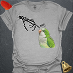 Green Quaker Parrot Skeleton Boop T-Shirt