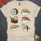 Green Quaker Parrot Sushi T-Shirt