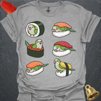Green Quaker Parrot Sushi T-Shirt
