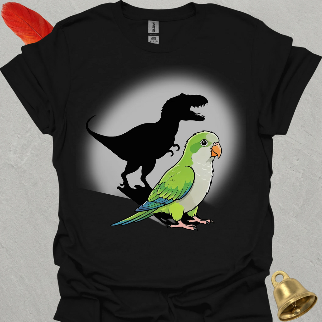 Green Quaker Parrot T-Rex T-Shirt