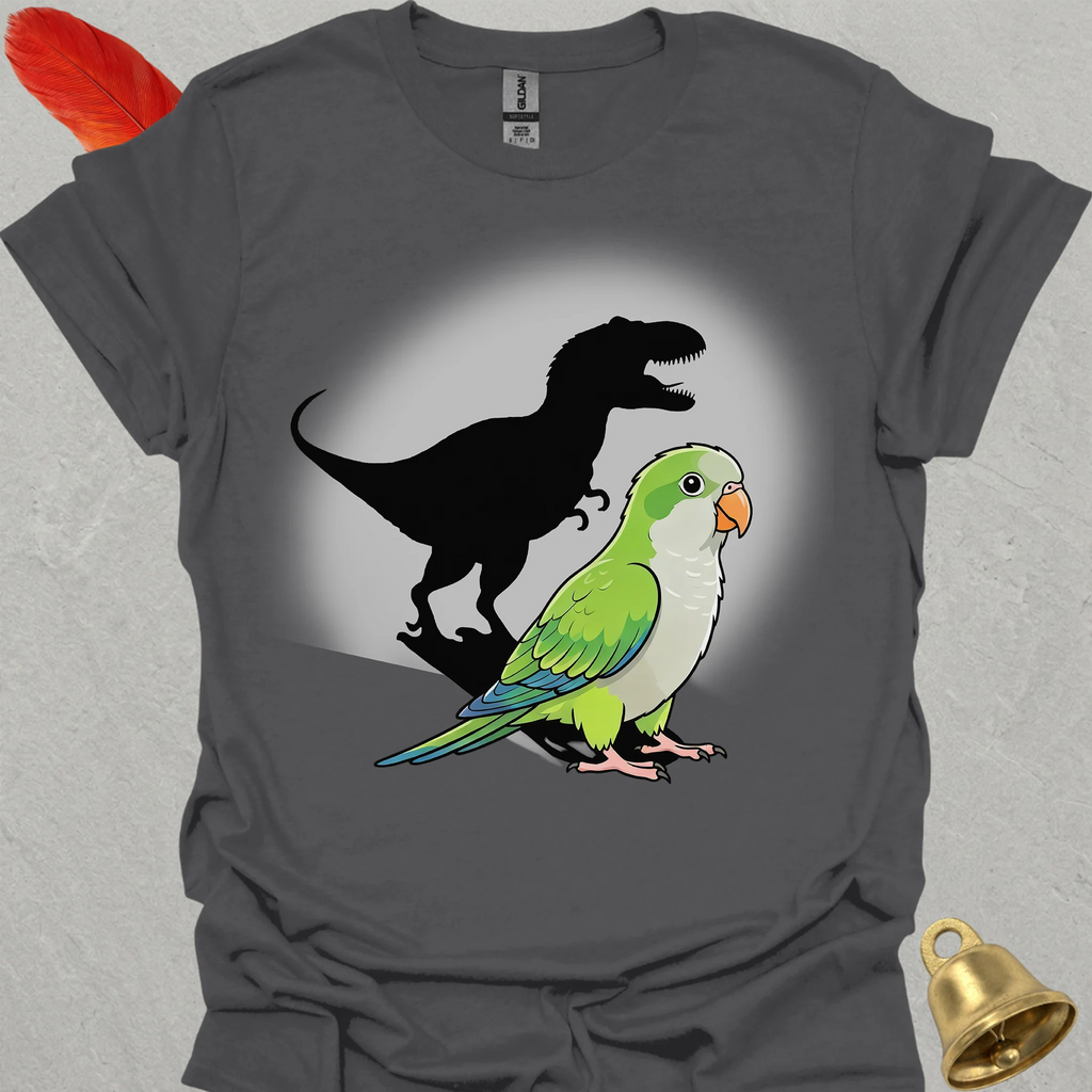 Green Quaker Parrot T-Rex T-Shirt