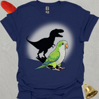 Green Quaker Parrot T-Rex T-Shirt