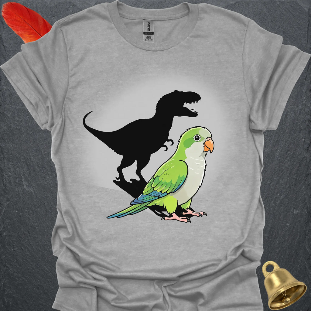 Green Quaker Parrot T-Rex T-Shirt