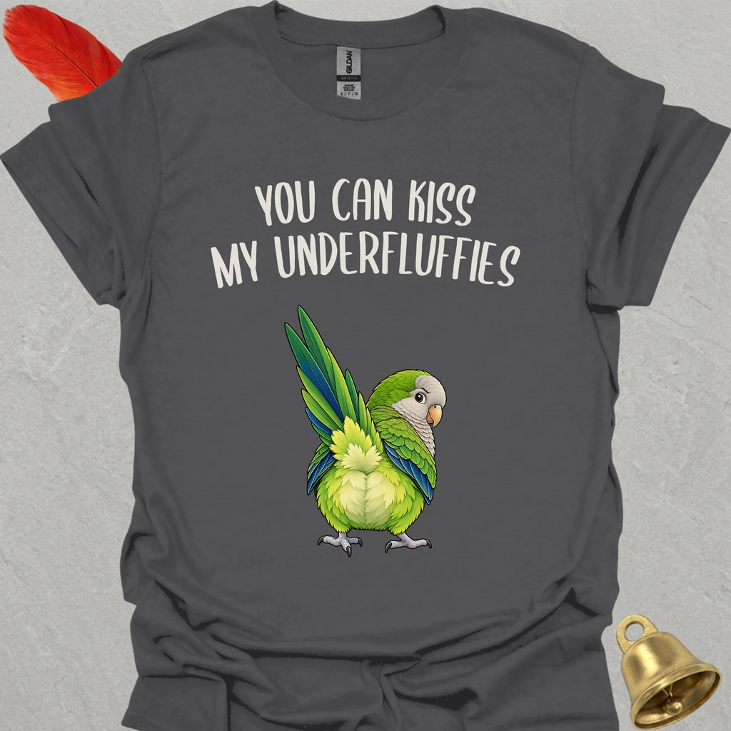 Green Quaker Parrot Underfluffies T-Shirt