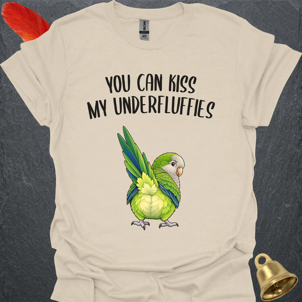 Green Quaker Parrot Underfluffies T-Shirt