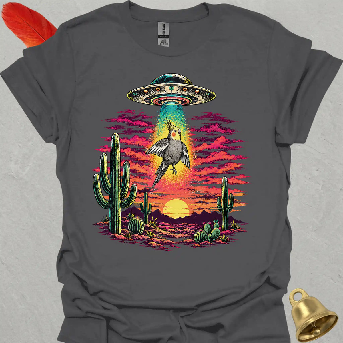 Grey Cockatiel Abduction T-Shirt