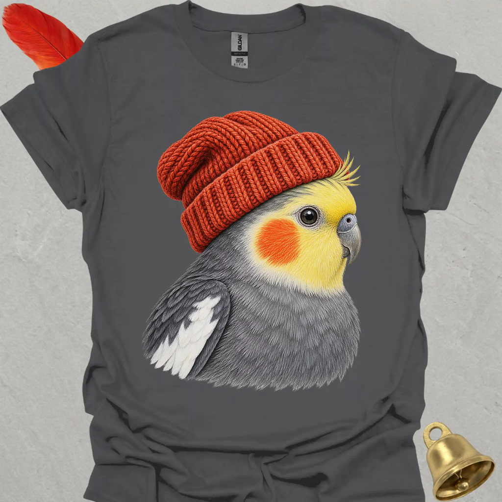 Grey Cockatiel Beanie T-Shirt