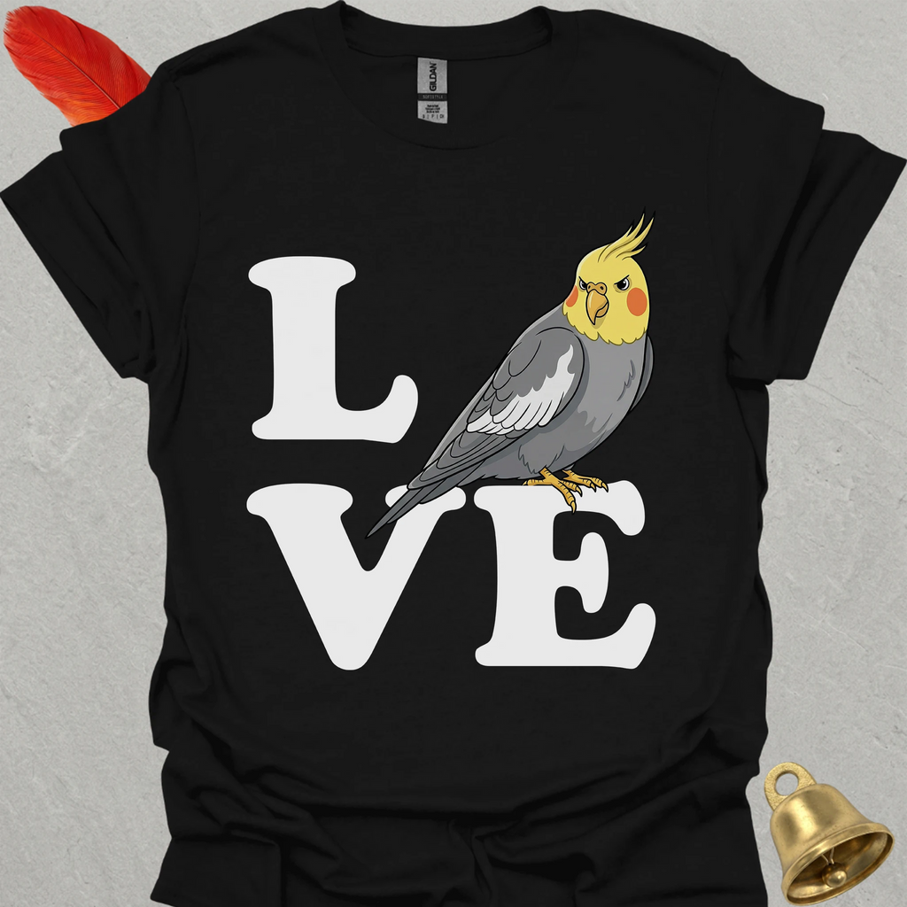 Grey Cockatiel Bird Love T-Shirt