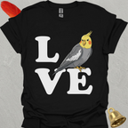 Grey Cockatiel Bird Love T-Shirt