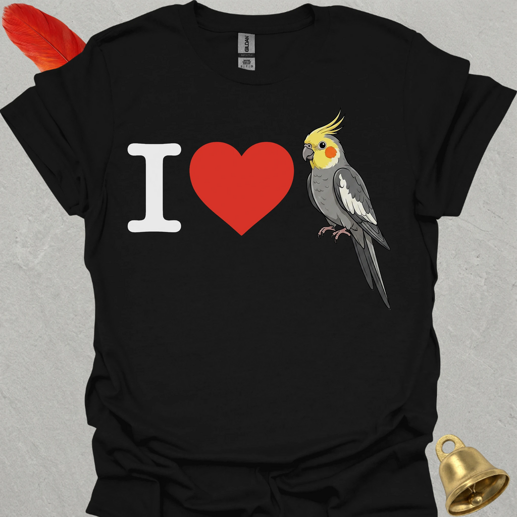 I Love Grey Cockatiel T-Shirt