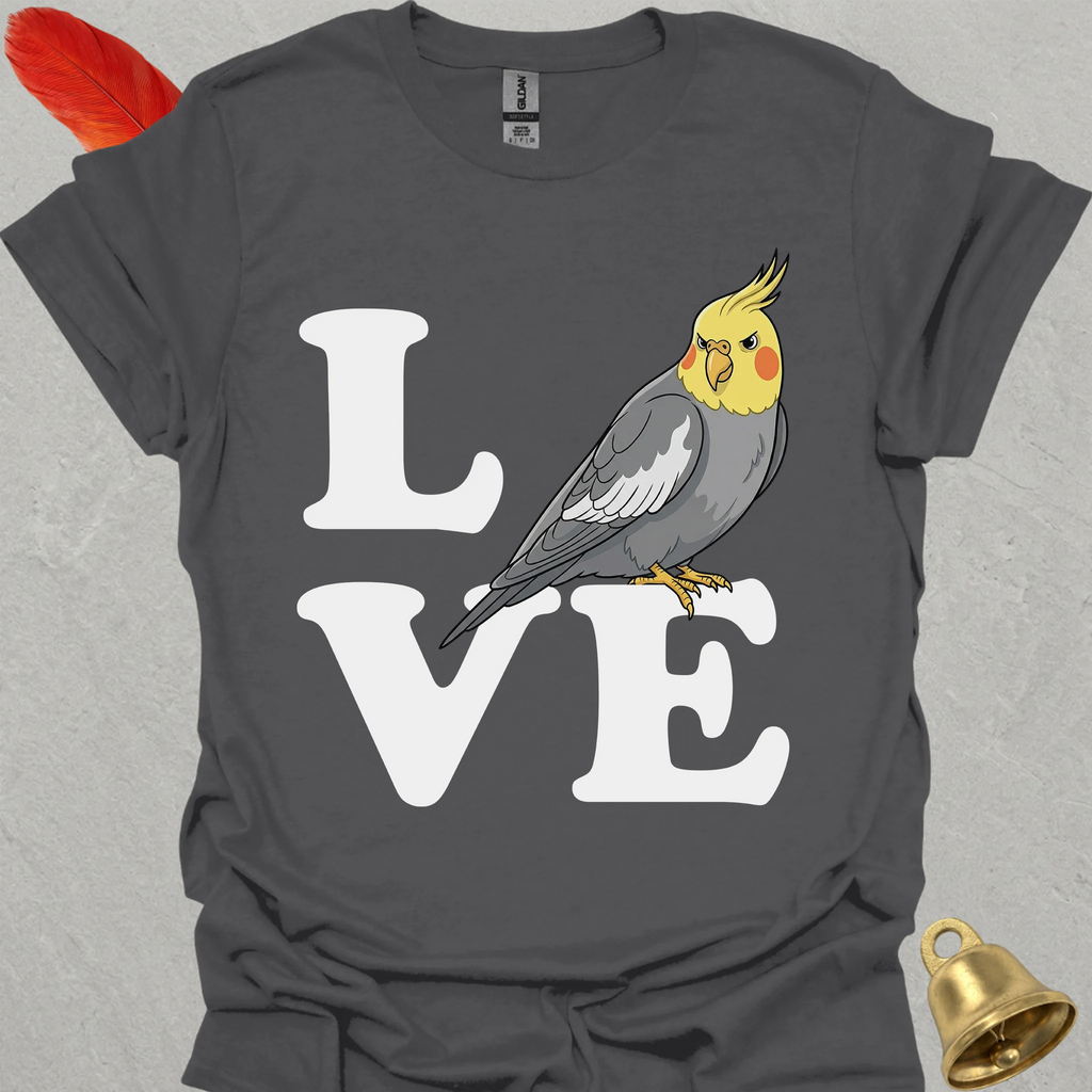 Grey Cockatiel Bird Love T-Shirt