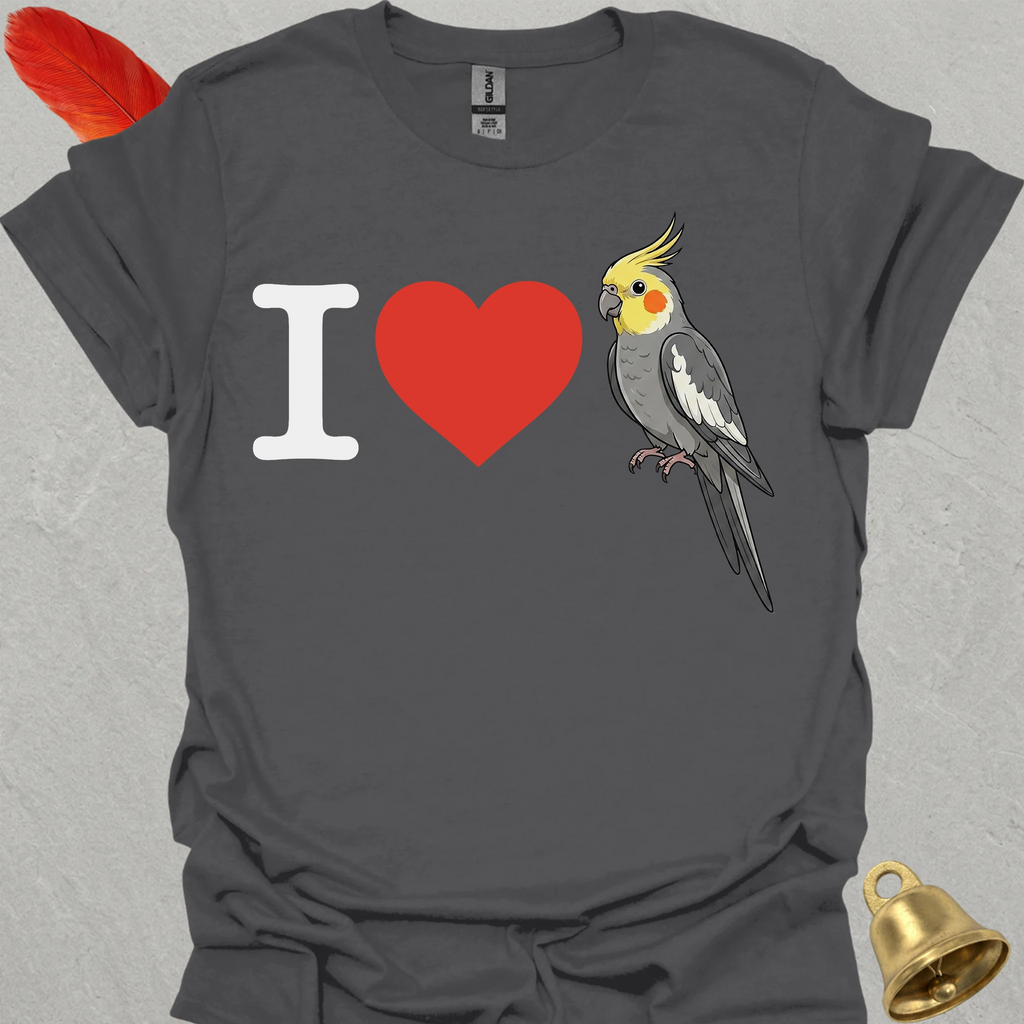 I Love Grey Cockatiel T-Shirt