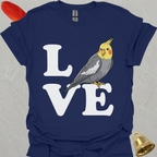 Grey Cockatiel Bird Love T-Shirt