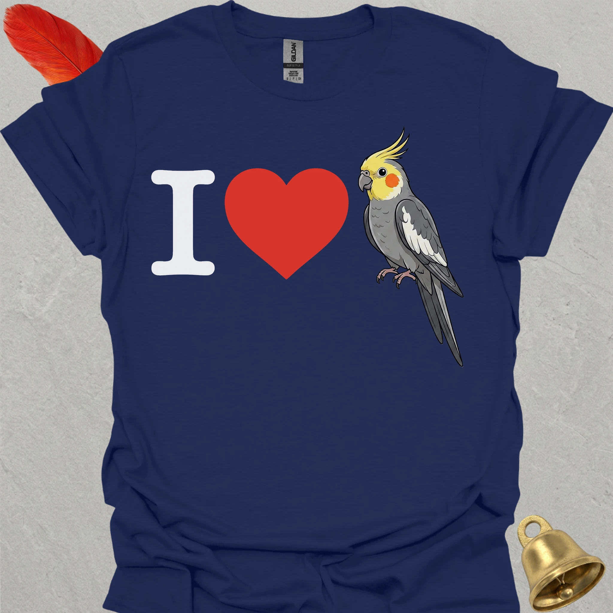 I Love Grey Cockatiel T-Shirt