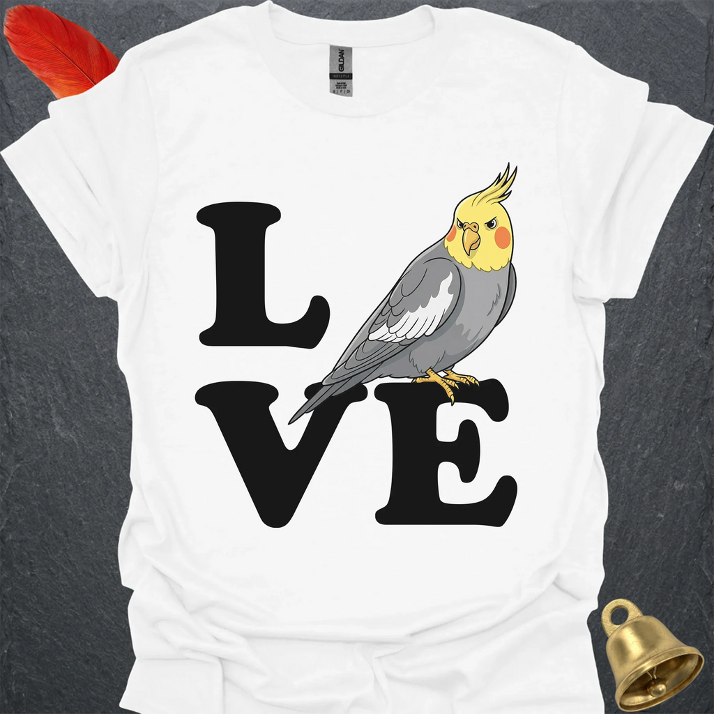 Grey Cockatiel Bird Love T-Shirt