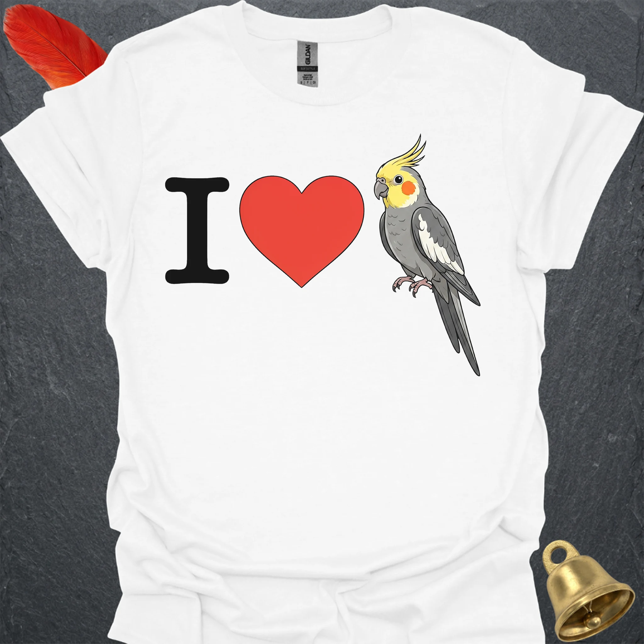 I Love Grey Cockatiel T-Shirt