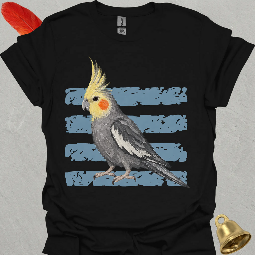 Grey Cockatiel Brush T-Shirt
