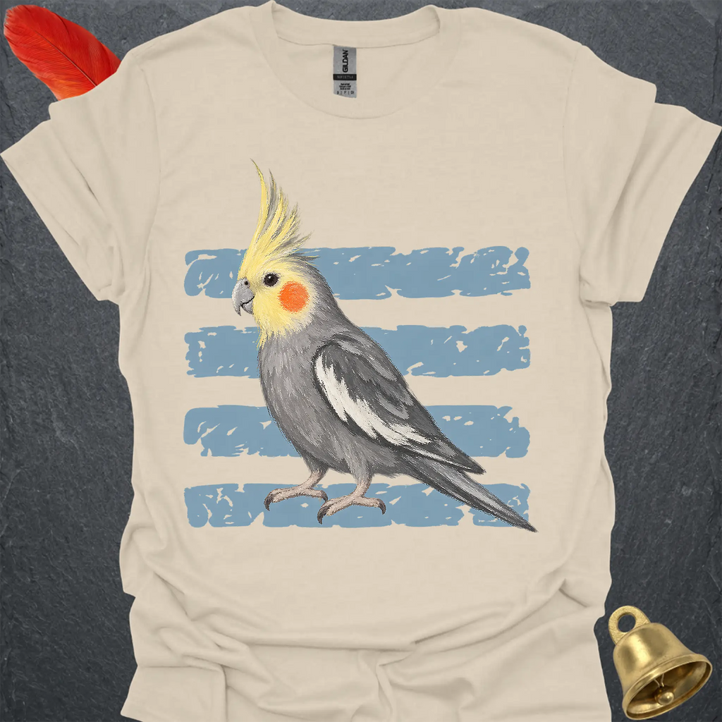 Grey Cockatiel Brush T-Shirt