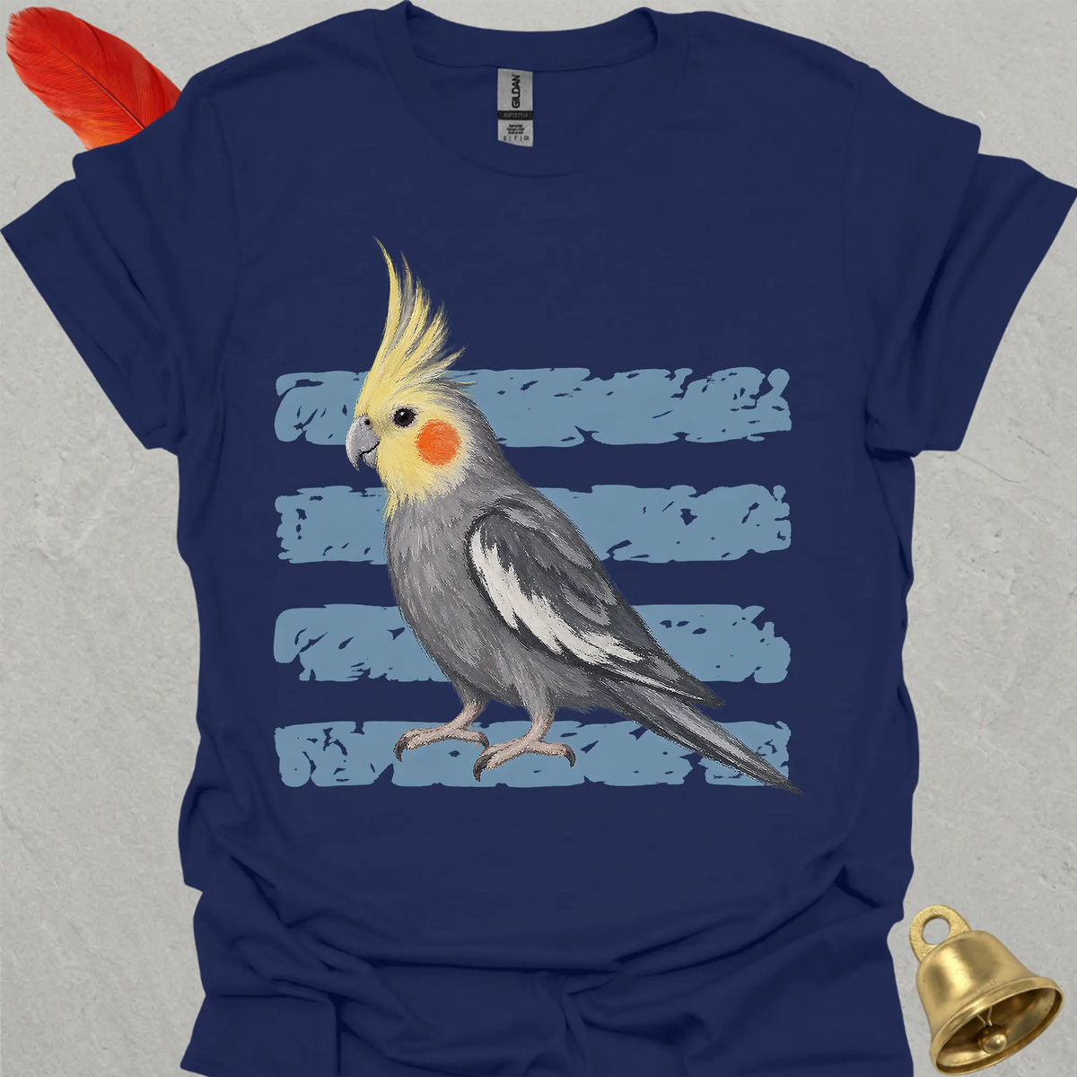 Grey Cockatiel Brush T-Shirt