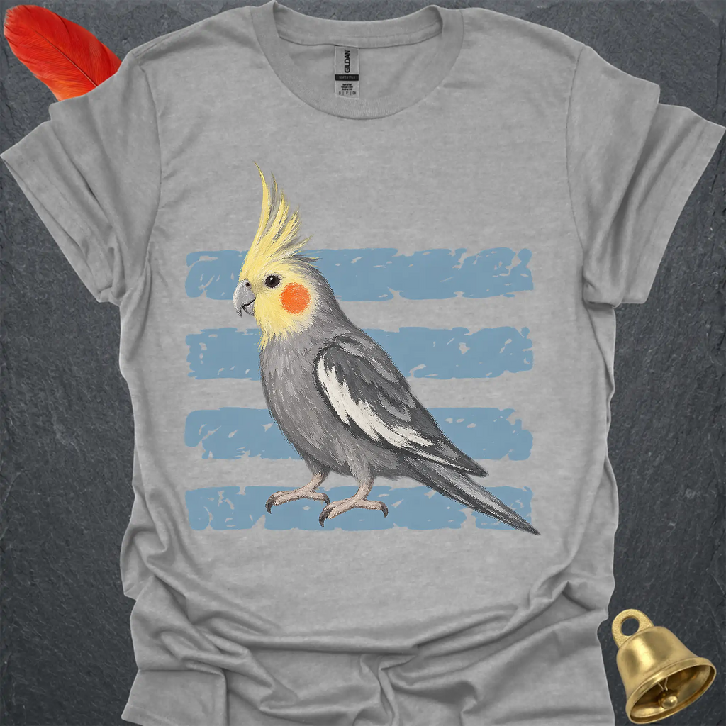 Grey Cockatiel Brush T-Shirt
