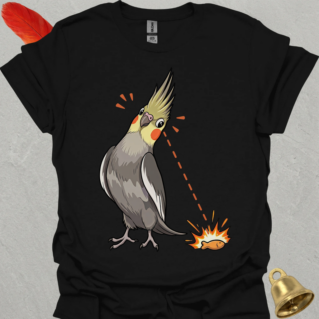 Grey Cockatiel Eye on Prize T-Shirt