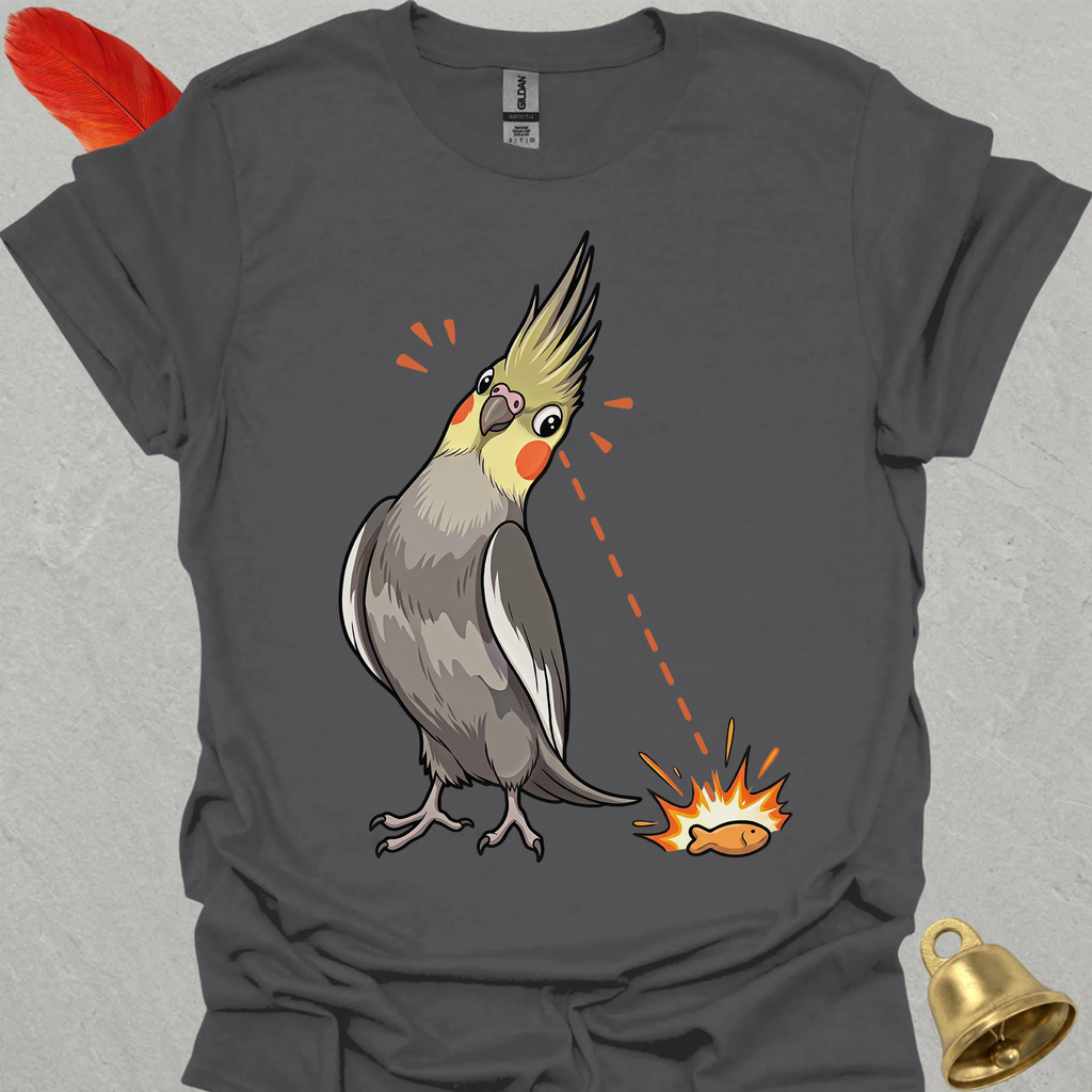Grey Cockatiel Eye on Prize T-Shirt
