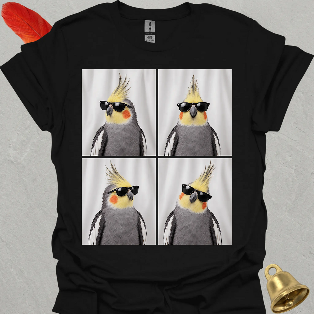 Grey Cockatiel Photobooth T-Shirt