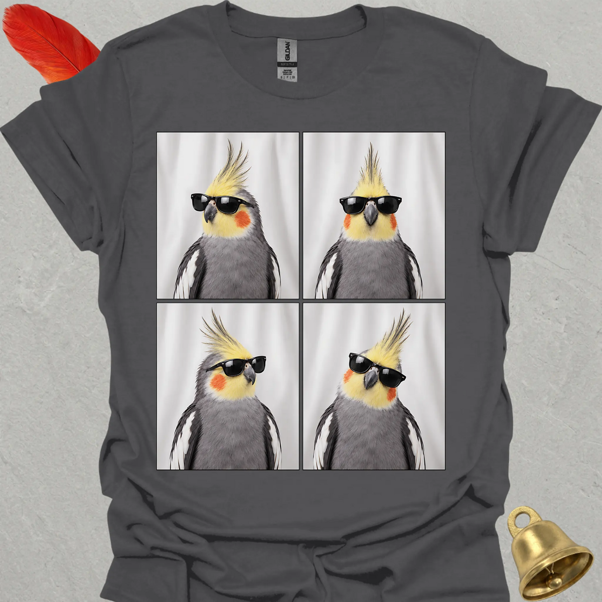Grey Cockatiel Photobooth T-Shirt