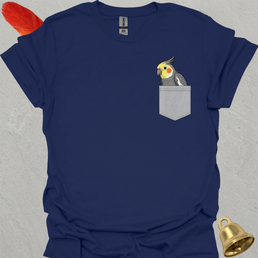 Grey Cockatiel Pocket T-Shirt