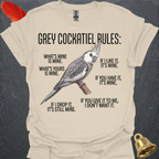 Grey Cockatiel Rules T-Shirt