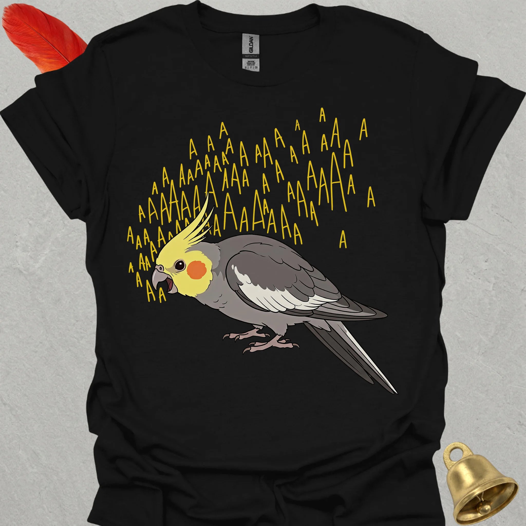 Grey Cockatiel Scream T-Shirt