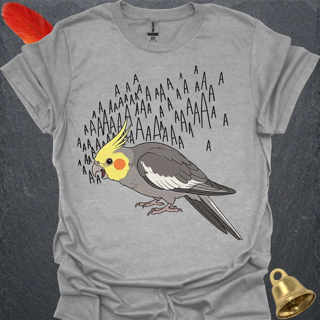 Grey Cockatiel Scream T-Shirt