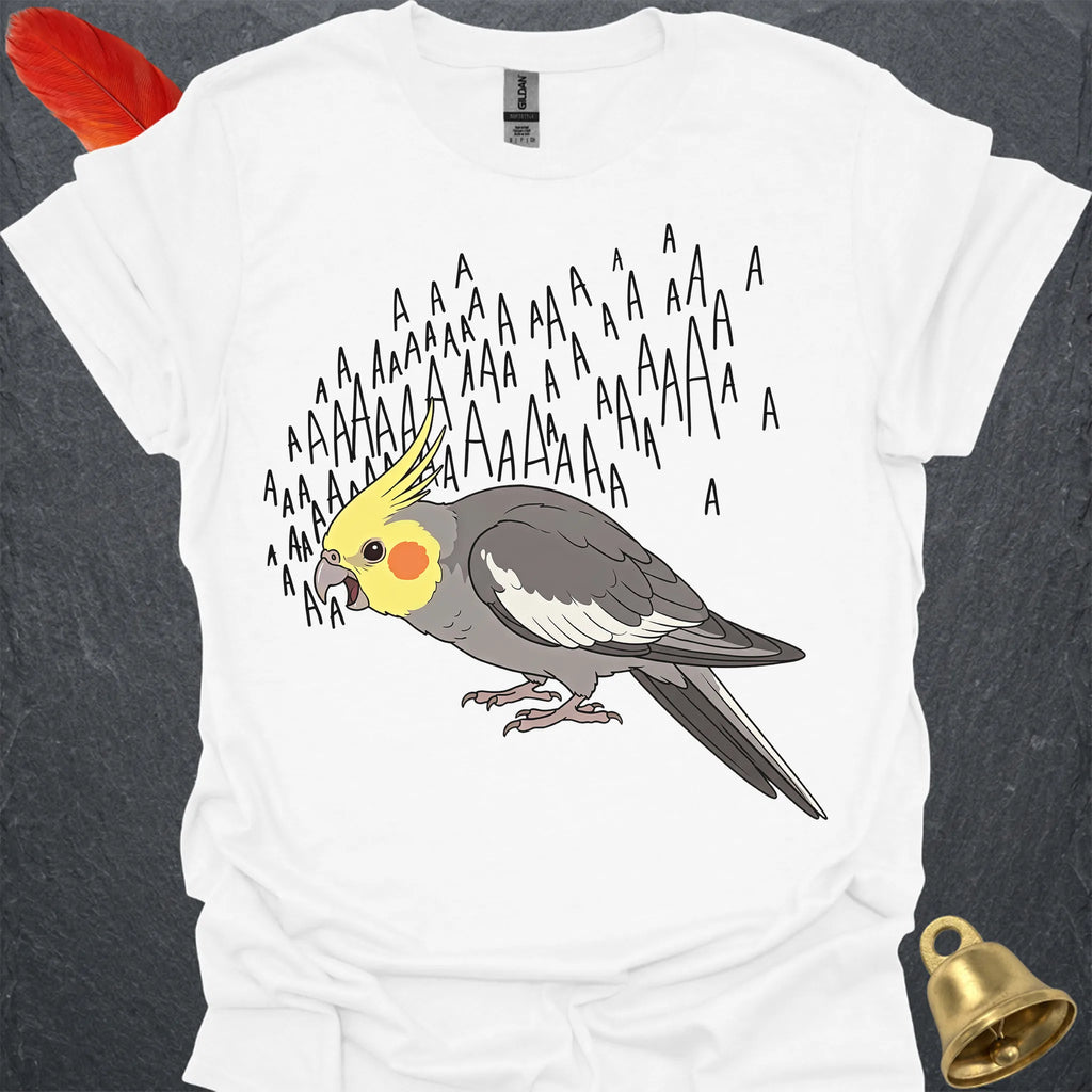 Grey Cockatiel Scream T-Shirt