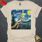 Grey Cockatiel Starry Night T-Shirt