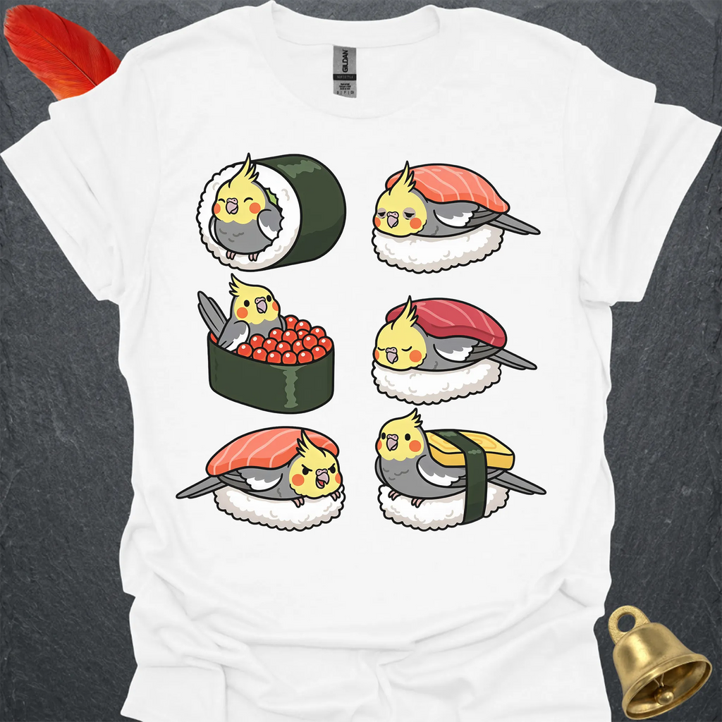 Grey Cockatiel Sushi T-Shirt