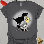 Grey Cockatiel T-Rex T-Shirt