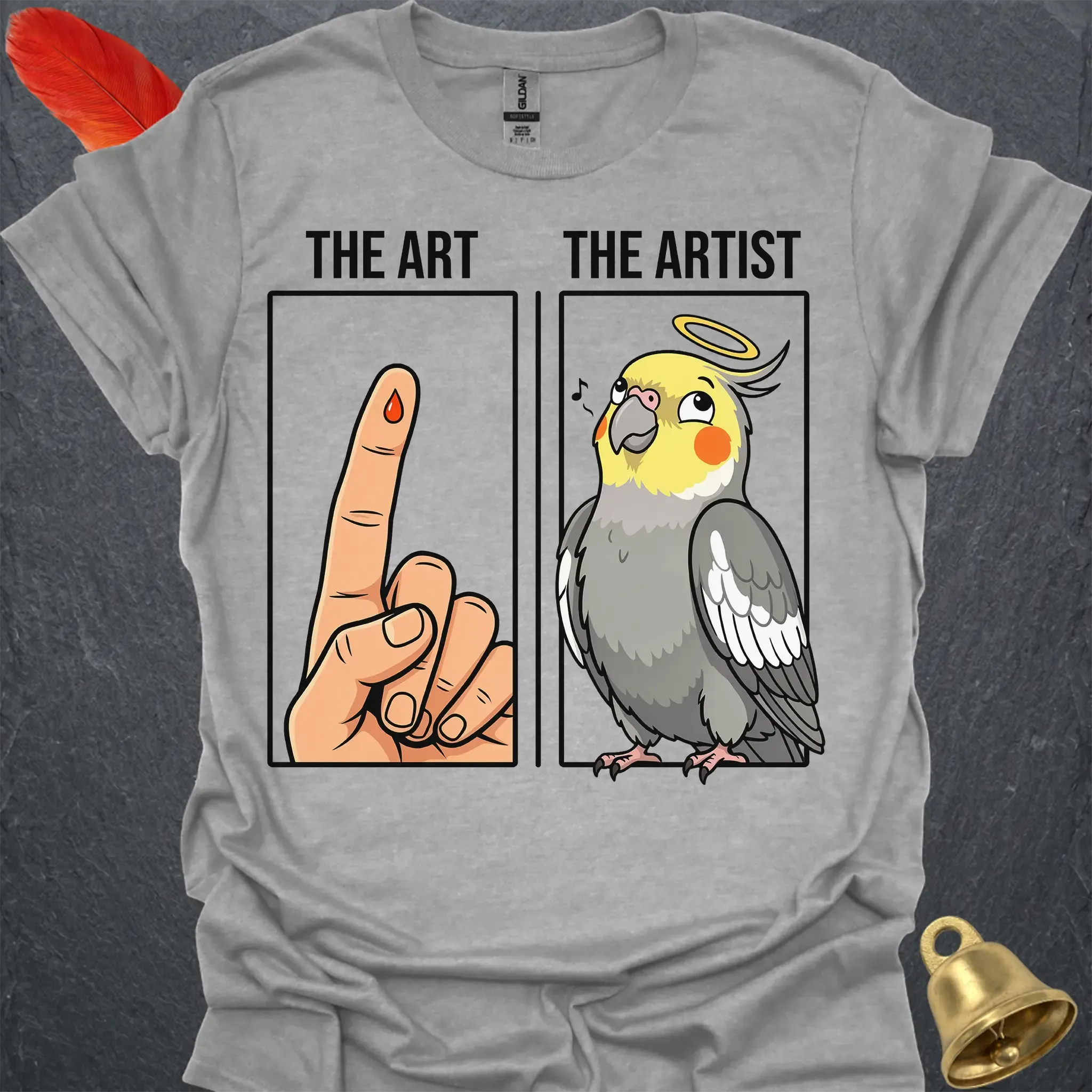 Grey Cockatiel The Artist T-Shirt