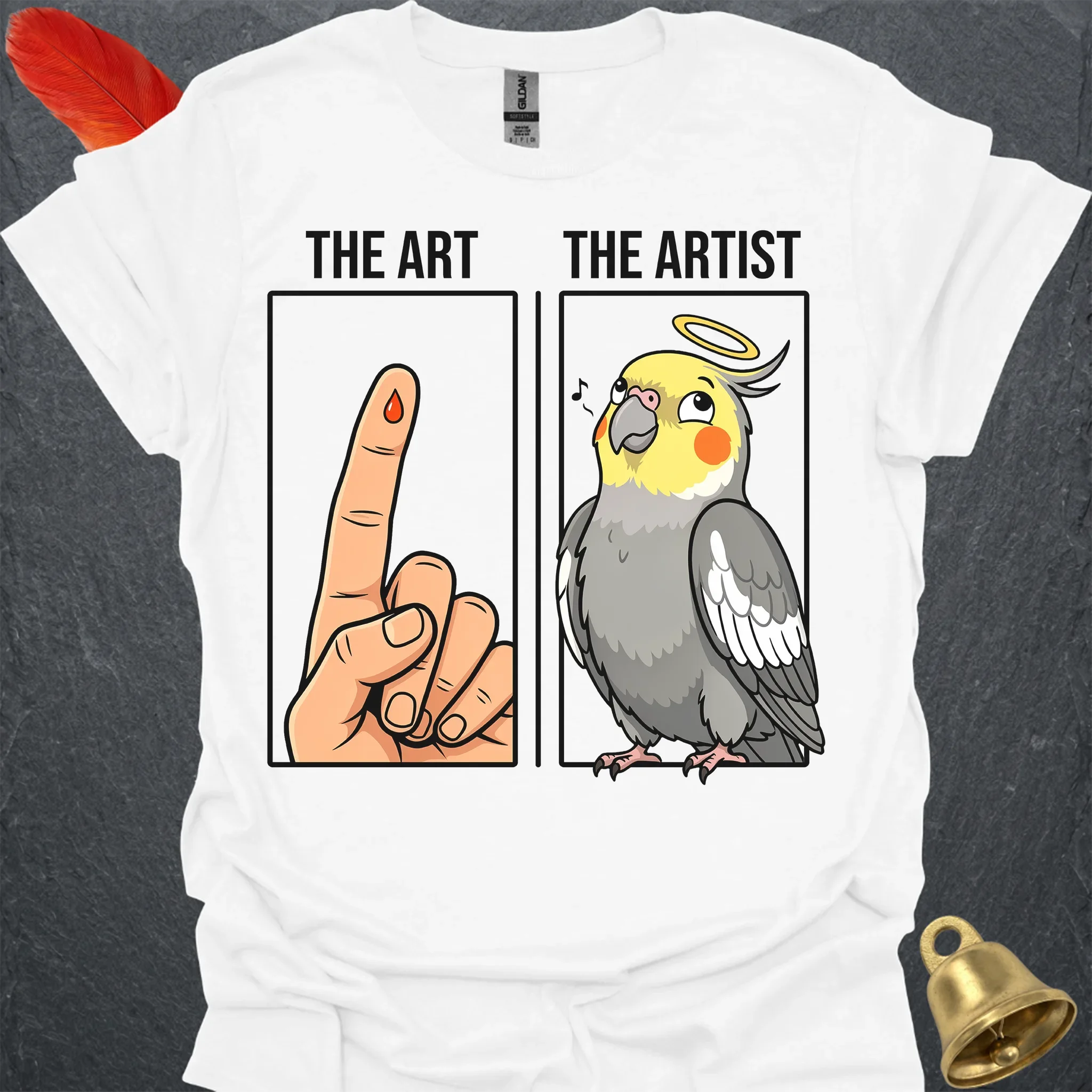 Grey Cockatiel The Artist T-Shirt
