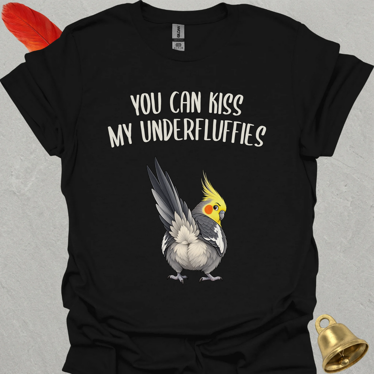 Grey Cockatiel Underfluffies T-Shirt