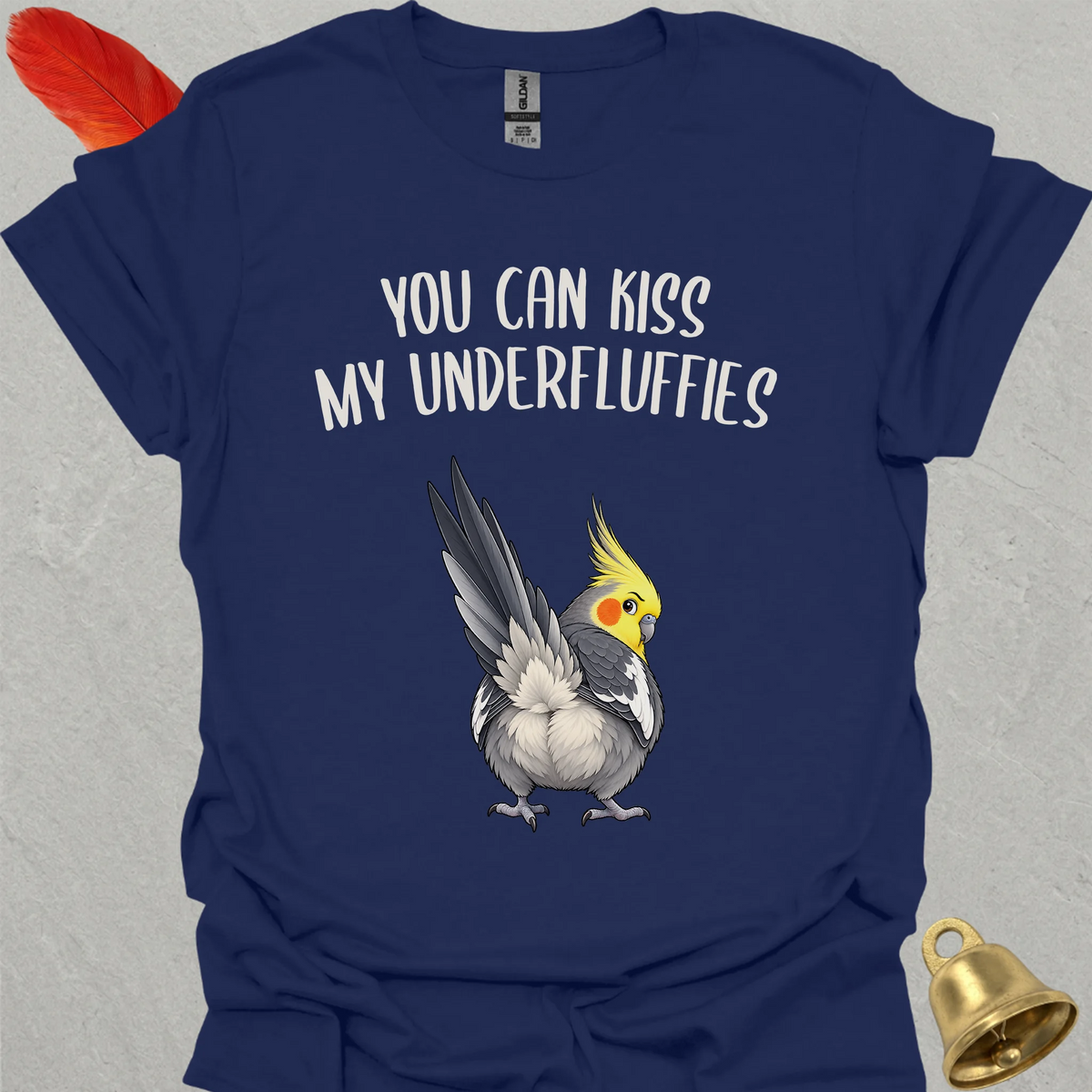 Grey Cockatiel Underfluffies T-Shirt
