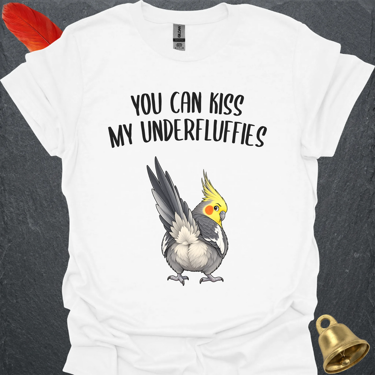 Grey Cockatiel Underfluffies T-Shirt