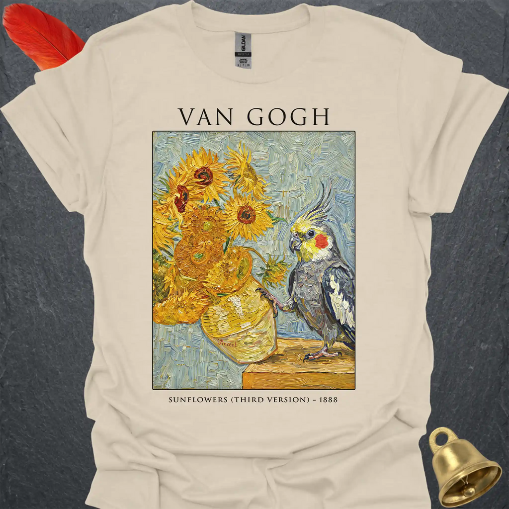 Grey Cockatiel Van Gogh T-Shirt