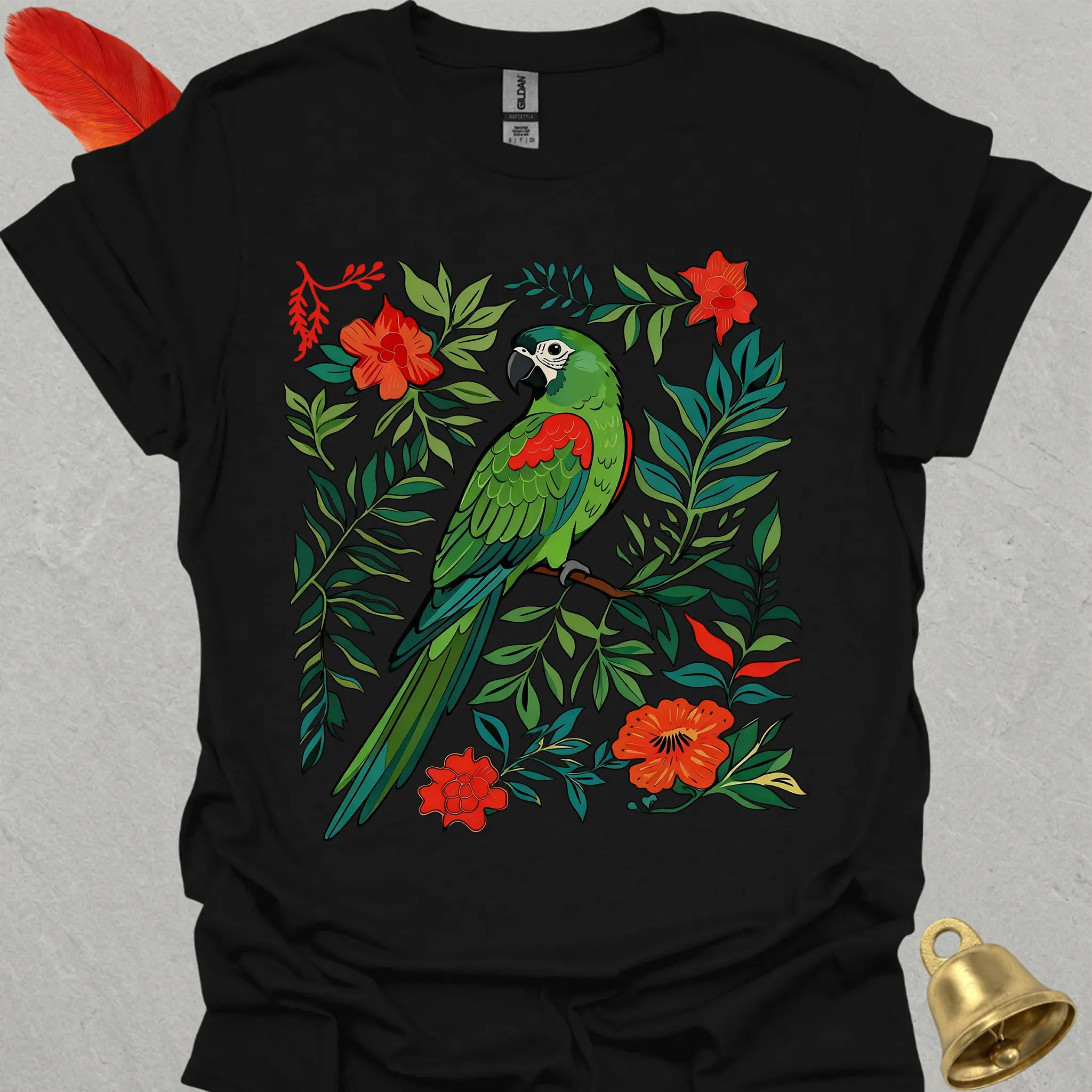 Hahns Macaw Boho Flower T-Shirt
