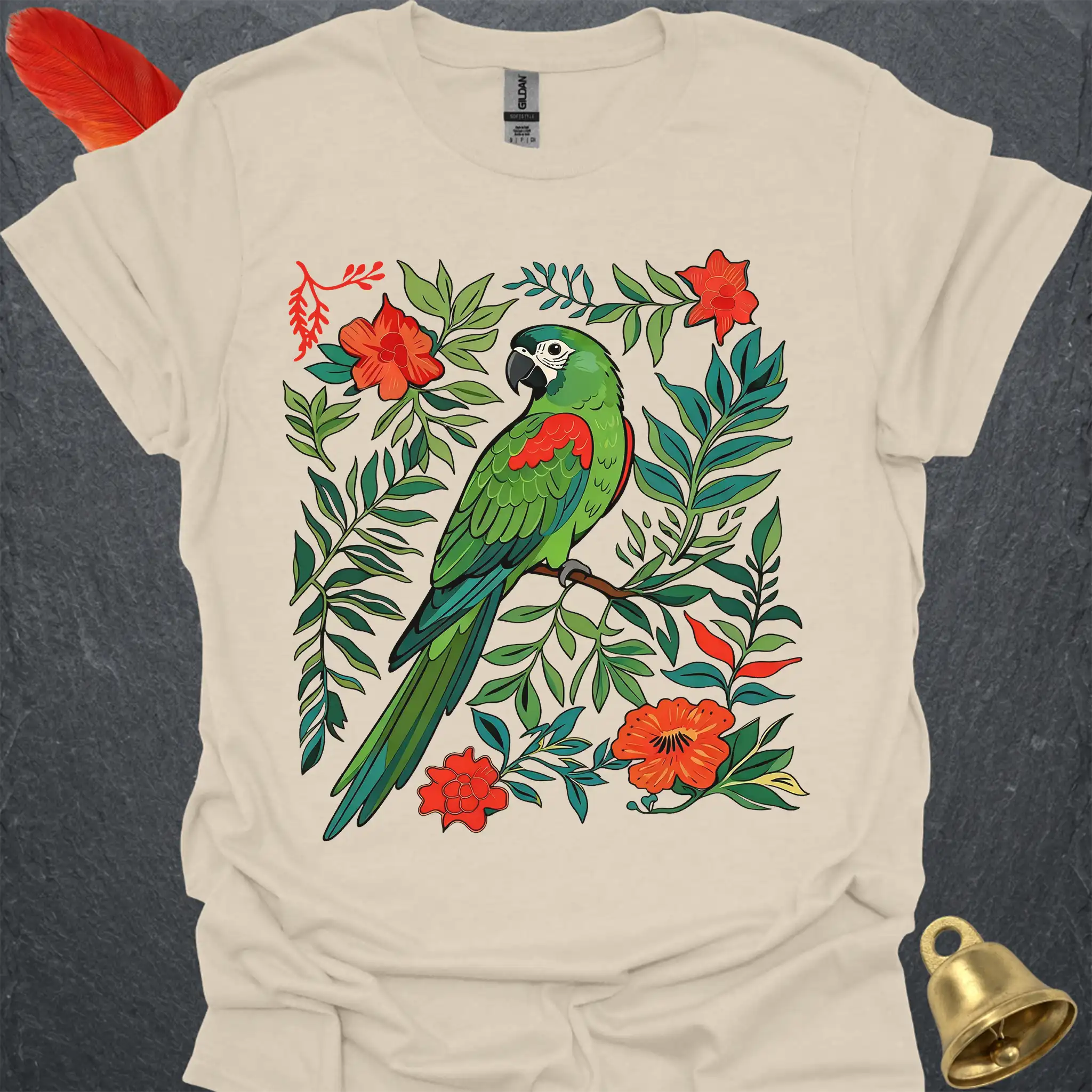 Hahns Macaw Boho Flower T-Shirt
