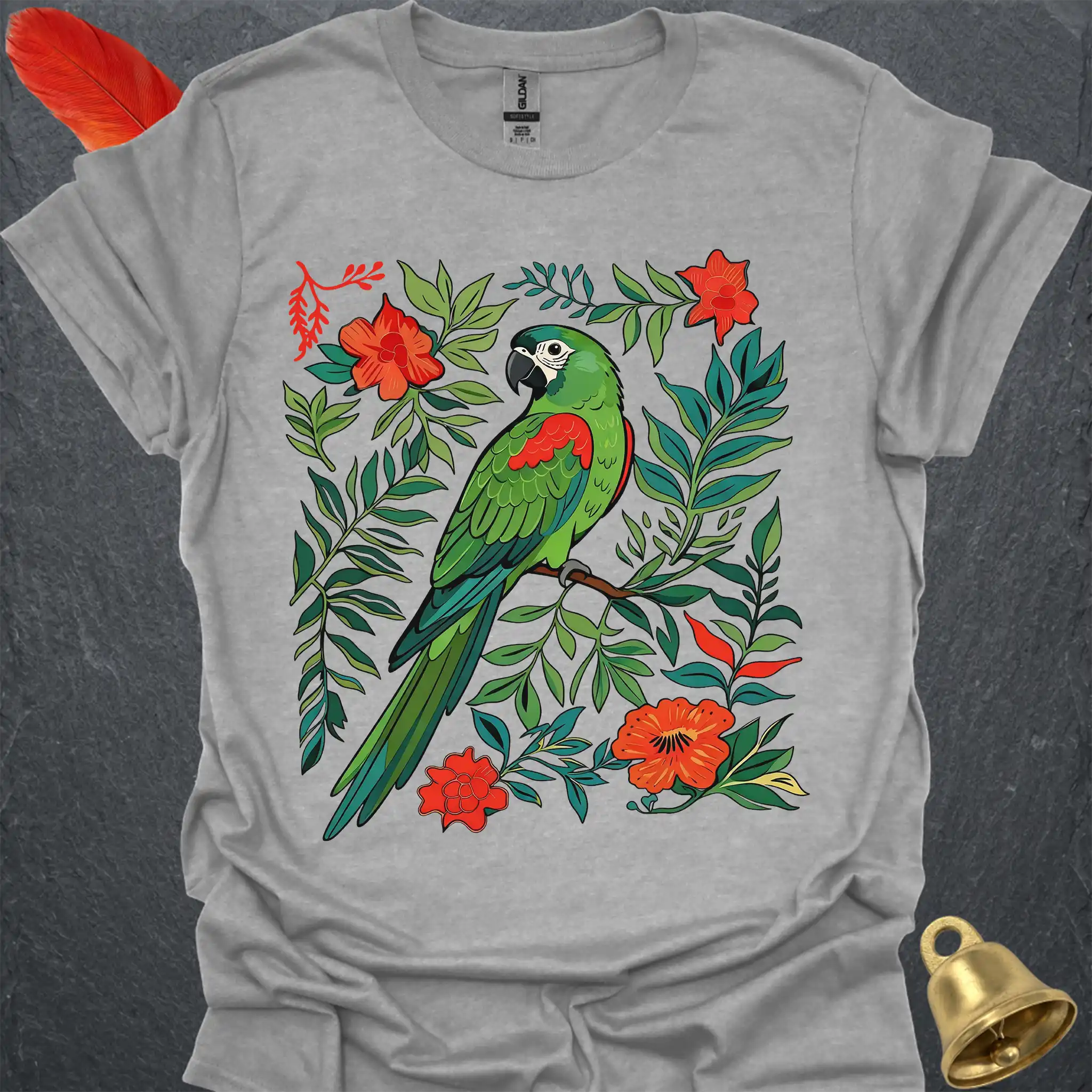 Hahns Macaw Boho Flower T-Shirt