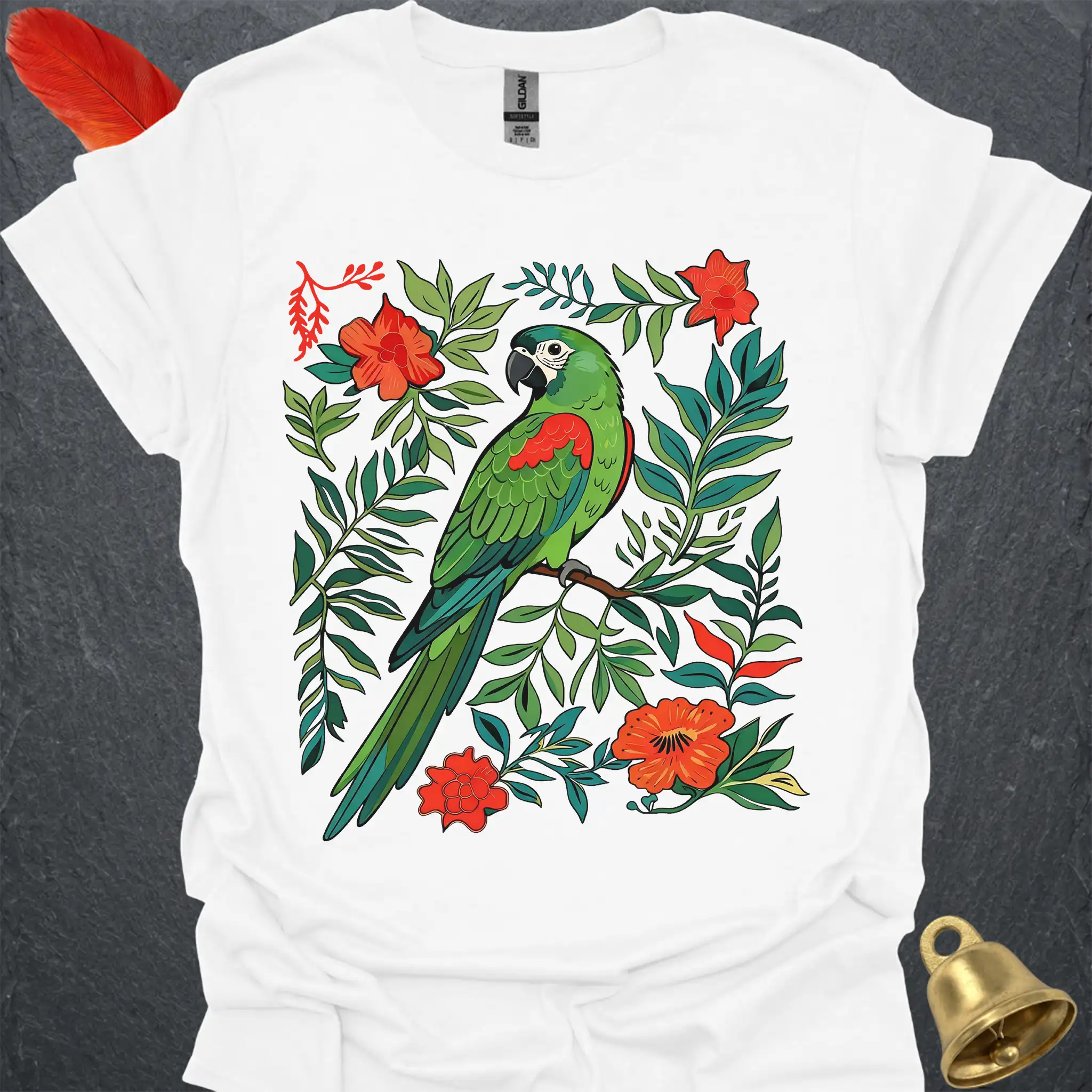 Hahns Macaw Boho Flower T-Shirt
