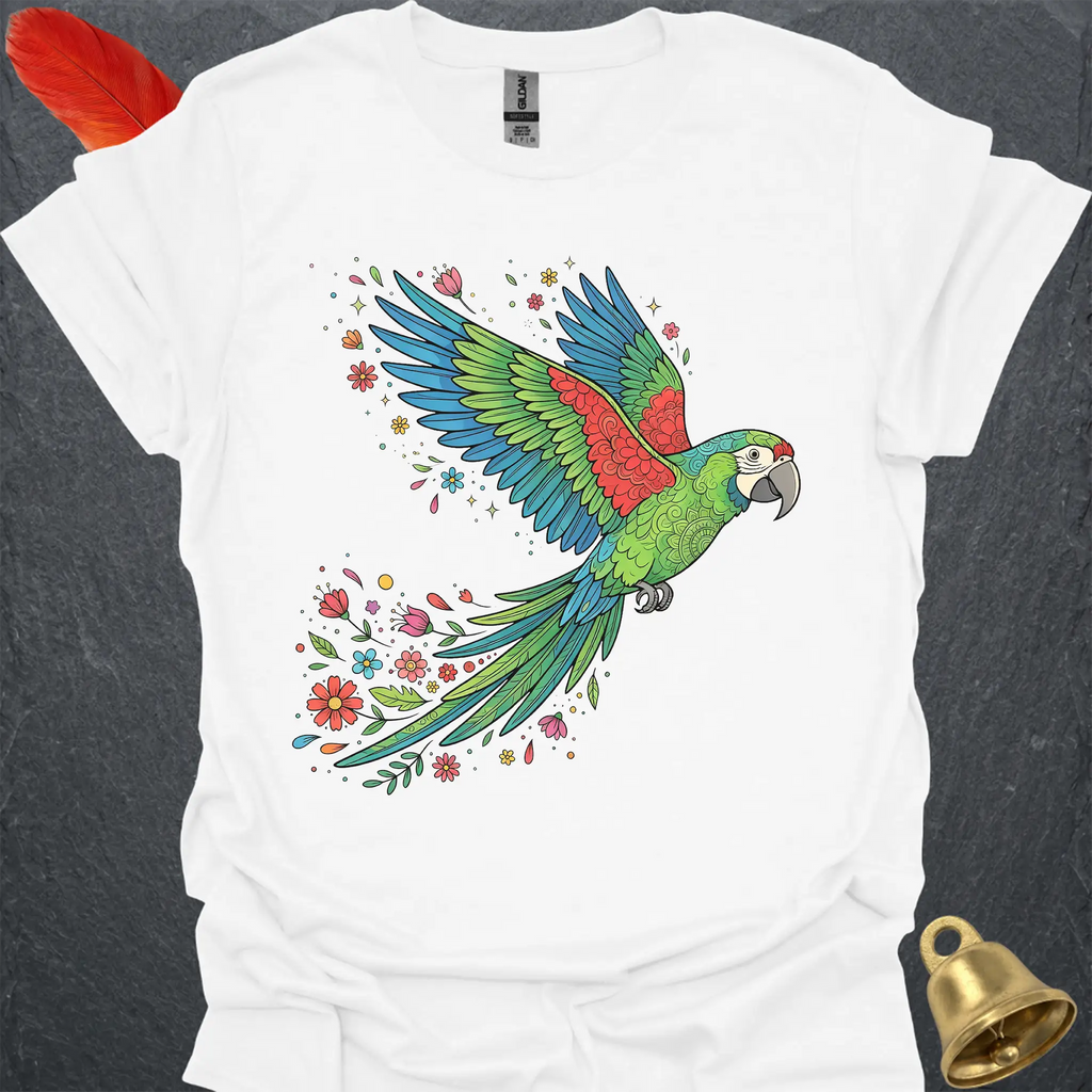 Hahns Macaw Flying Flower T-Shirt